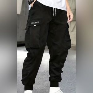 Men's Drawstring Waist Cargo Pants